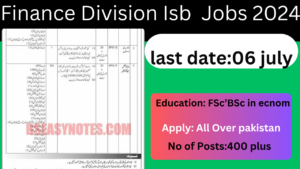 Finance Division Islamabad Latest Jobs 2024