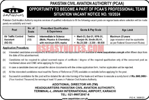 Pakistan Civil Aviation Authority PCAA Jobs 2024