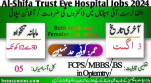 Al-Shifa Trust Eye Hospital Jobs 2024