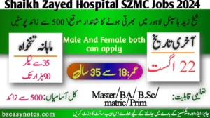 Shaikh Zayed Hospital SZMC Jobs 2024