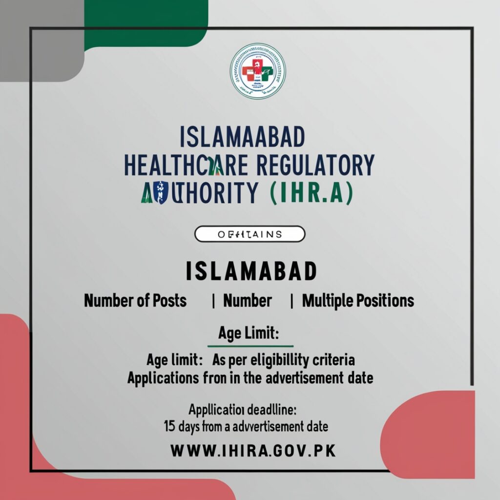 Islamabad Healthcare Regulatory Authority IHRA 2024